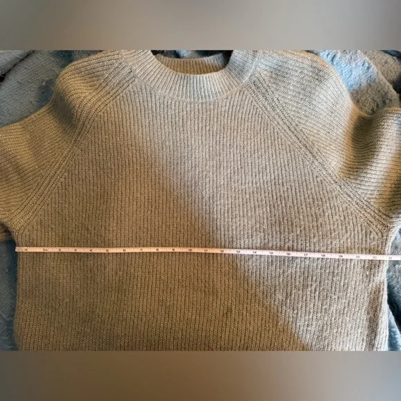 H&M Sage Green Crewneck Knit Sweater Dress - Picture 6 of 6